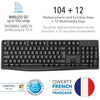 Elink - Wireless French Keyboard and Mouse Set, 104 + 12 Keys, Black - KB801F - - Mounts For Less