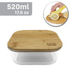 EraWare - Set of 3 Borosilicate Glass Container, Bamboo Lid, Oven Safe, 520ml - - Mounts For Less