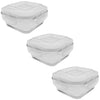 EraWare - Set of 3 Borosilicate Glass Containers, Airtight and Leak-proof, Oven Safe, 320 ml - - Mounts For Less