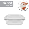EraWare - Set of 3 Borosilicate Glass Containers, Airtight and Leak-proof, Oven Safe, 370 ml - - Mounts For Less
