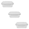 EraWare - Set of 3 Borosilicate Glass Containers, Airtight and Leak-proof, Oven Safe, 370 ml - - Mounts For Less
