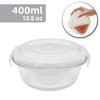EraWare - Set of 3 Borosilicate Glass Containers, Airtight and Leak-proof, Oven Safe, 400 ml - - Mounts For Less