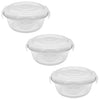 EraWare - Set of 3 Borosilicate Glass Containers, Airtight and Leak-proof, Oven Safe, 400 ml - - Mounts For Less