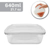 EraWare - Set of 3 Borosilicate Glass Containers, Airtight and Leak-proof, Oven Safe, 640 ml - - Mounts For Less