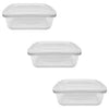 EraWare - Set of 3 Borosilicate Glass Containers, Airtight and Leak-proof, Oven Safe, 640 ml - - Mounts For Less