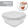 EraWare - Set of 3 Borosilicate Glass Containers, Airtight and Leakproof, Oven Safe, 520 ml - - Mounts For Less