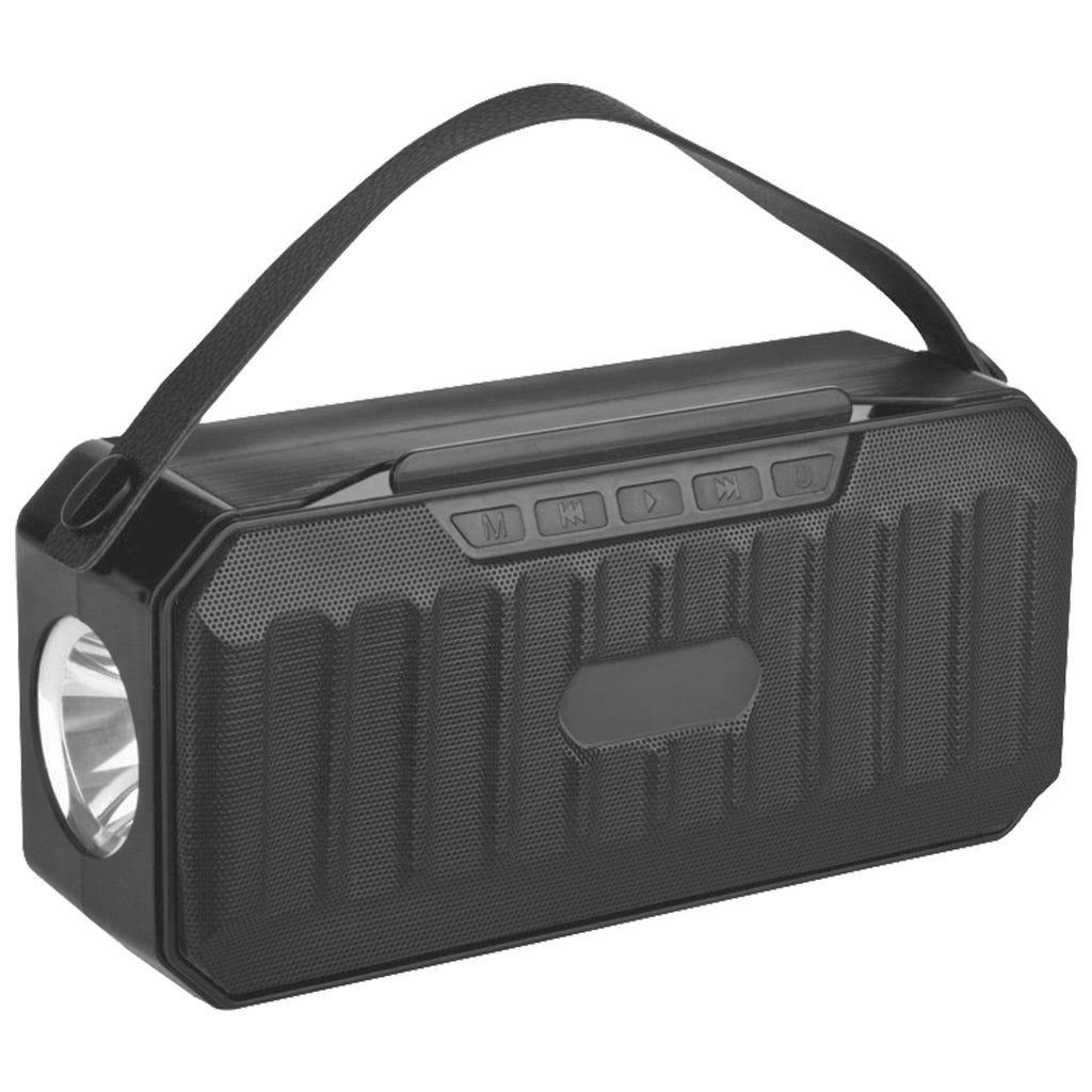 Escape - Wireless Speaker, Bluetooth 5.1, Rechargeable by Cable or Solar Energy, Black - - Mounts For Less