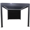 F. Corriveau International - 13' Privacy Side Panel for Pergola Louvre Glendale, Black - - Mounts For Less