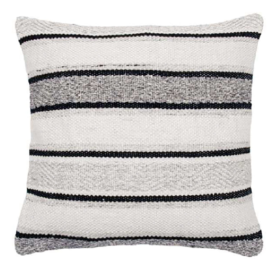F. Corriveau International - Element Striped Cushion, Indoor/Outdoor, 18" x 18" - - Mounts For Less