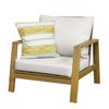 F. Corriveau International - Fuji Outdoor 1-Seater Armchair, Acacia Wood Frame - - Mounts For Less