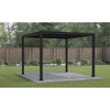 F. Corriveau International - Melia Adjustable Louvered Aluminum Pergola, 10'x10', Black - - Mounts For Less