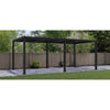 F. Corriveau International - Melia Adjustable Louvered Aluminum Pergola, 10'x19', Black - - Mounts For Less