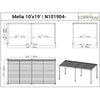 F. Corriveau International - Melia Adjustable Louvered Aluminum Pergola, 10'x19', Black - - Mounts For Less