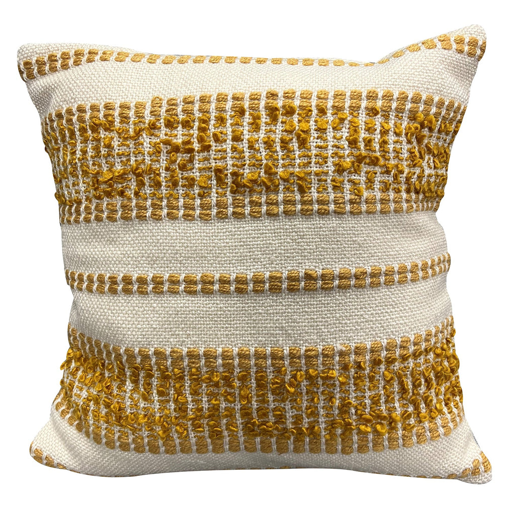 F. Corriveau International - Mirabel Striped Cushion, Indoor/Outdoor, 18" x 18" - - Mounts For Less