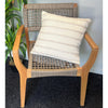 F. Corriveau International - Natural Stripe Cushion, Indoor/Outdoor, 18" x 18" - - Mounts For Less
