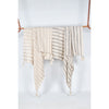 F. Corriveau International - Natural Striped Throw, Indoor/Outdoor, 50" x 60" - - Mounts For Less