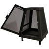 F. Corriveau International - Outdoor Fireplace, 27,7" x 20" x 20", Black Steel Structure - - Mounts For Less