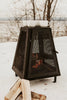 F. Corriveau International - Outdoor Fireplace, 27,7" x 20" x 20", Black Steel Structure - - Mounts For Less