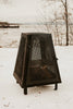 F. Corriveau International - Outdoor Fireplace, 27,7" x 20" x 20", Black Steel Structure - - Mounts For Less