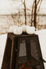 F. Corriveau International - Outdoor Fireplace, 27,7" x 20" x 20", Black Steel Structure - - Mounts For Less