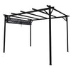 F. Corriveau International - Pergola San Luis 10' x 10' with Retractable Roof, Black - - Mounts For Less