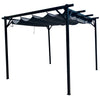 F. Corriveau International - Pergola San Luis 10' x 10' with Retractable Roof, Black - - Mounts For Less