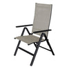 F. Corriveau International - Set of 2 Emma Outdoor Folding and Reclining Chairs, Aluminum Frame, Grey - - Mounts For Less