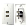 GlobalTone HDMI Decora Wallplate (2 F/F couplers) 1080p 1.4 White - - Mounts For Less