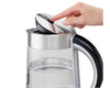 Hamilton Beach Cordless 1.7 Litre Glass Kettle - LED Blue Illuminated, Stainless Steel, Model 40867C - - Mounts For Less