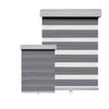 Hauz 1836WDGRYCD - 18'' X 36'' Alternating Shade Window Shade, Cordless, Wood Grain Grey - - Mounts For Less