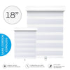 Hauz 1884WHTCD - 18 '' X 84 '' Alternate Canvas Window Shade, Cordless, White - - Mounts For Less