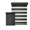 Hauz 2284BLKCD - 22'' X 84'' Alternating Shade Window Shade, Cordless, Black - - Mounts For Less
