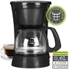 Hauz - 4 Cup Coffee Maker, Compact Design, Reusable Filter, Black - - Mounts For Less