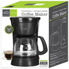 Hauz - 4 Cup Coffee Maker, Compact Design, Reusable Filter, Black - - Mounts For Less