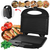 Hauz APM319 - Panini Press with Non-Stick Plates, Light and Compact, Black - - Mounts For Less