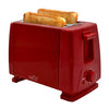 Hauz AT2SR - 2 Slice Toaster, Wide Slot, Crumb Tray, 750 Watts, Red - - Mounts For Less