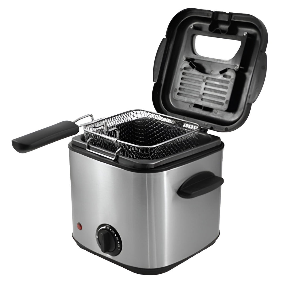 Hauz - Compact Electric Fryer, 1.4L Capacity, Adjustable Temperature, Stainless Steel - - Mounts For Less