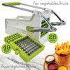 Hauz - French Fry Cutter with 2 Blades and Non-Slip Suction Cup Base, Green - - Mounts For Less