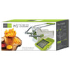 Hauz - French Fry Cutter with 2 Blades and Non-Slip Suction Cup Base, Green - - Mounts For Less