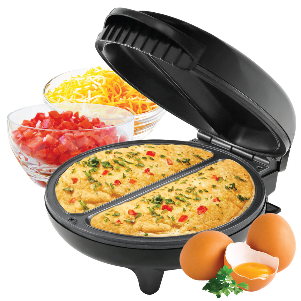 Hauz - Omelet Maker, Non-Stick Surface, 2 Portions, Black - - Mounts For Less