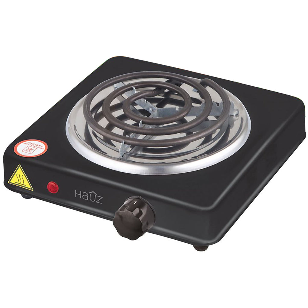 Hauz - Portable Single Burner Electric Cooktop, 1000 Watts, Black - - Mounts For Less