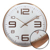 Hauz - Round Wall Clock, 12" Diameter, Quartz Precision, White - - Mounts For Less