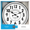 Hauz - Round Wall Clock, 20" Diameter, Quartz Precision, Black - - Mounts For Less