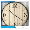 Hauz - Round Wall Clock, 20" Diameter, Quartz Precision, Wood Imitation - - Mounts For Less