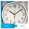 Hauz - Round Wall Clock, 9" Diameter, Quartz Precision, White - - Mounts For Less