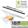 Hauz - Vacuum Bag Sealer, 10 Bags Included, Compact Design, White - - Mounts For Less