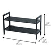 ITY International - 2-Tier MDF Shoe Rack, 27" x 10.7" x 15.75", Black - - Mounts For Less