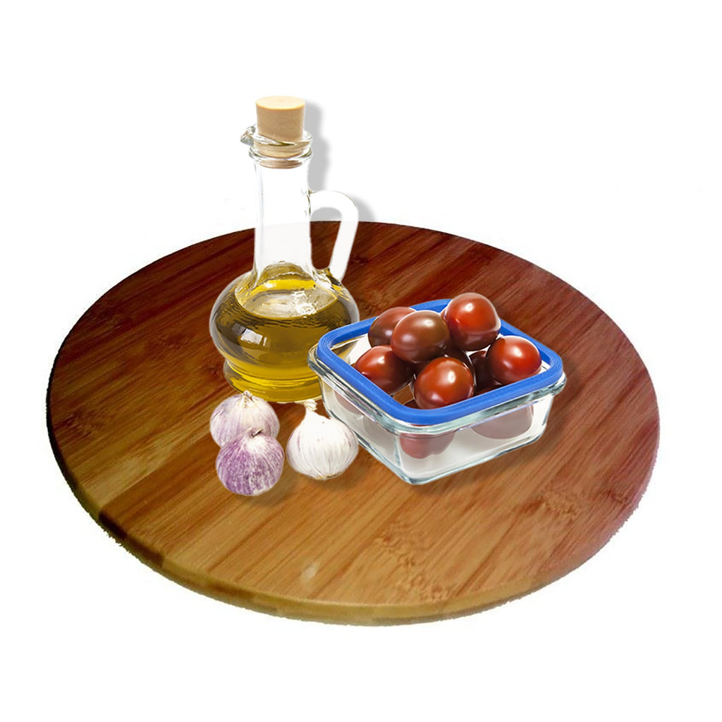 ITY International - Lazy Susan Turntable, 12.6" Diameter, Made of Bamboo - - Mounts For Less
