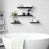 ITY International - Set of 3 Mini Floating Wall Shelf, 16" x 5.1" x 1.5", Black - - Mounts For Less