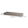 ITY International - Set of 3 Mini Floating Wall Shelf, 16" x 5.1" x 1.5", Taupe Grey - - Mounts For Less